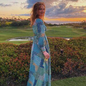 Aakaa Patchwork Maxi Dress